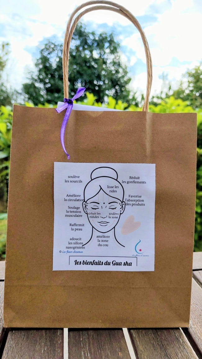Gua sha : massage cou et visage avec notice d'utilisation